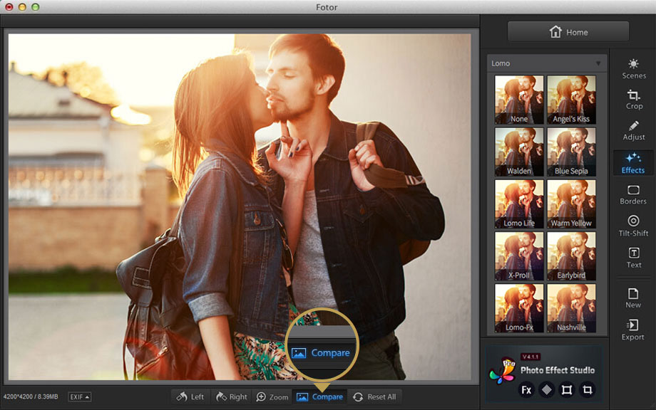 Fotor picture editing effects compare