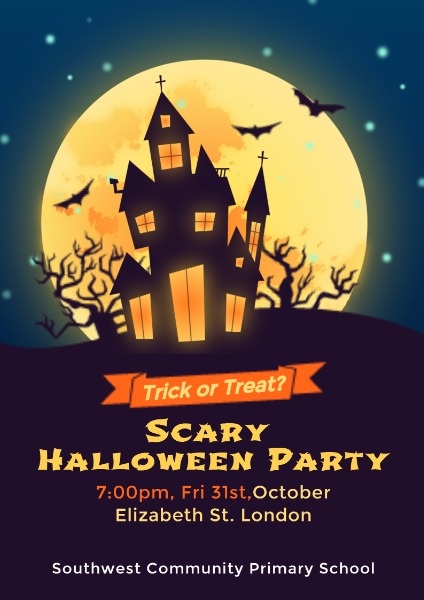 Online Scary Halloween Party Poster Template Fotor Design Maker