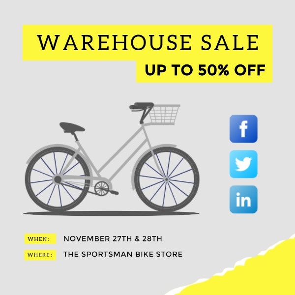 bicycle warehouse sale