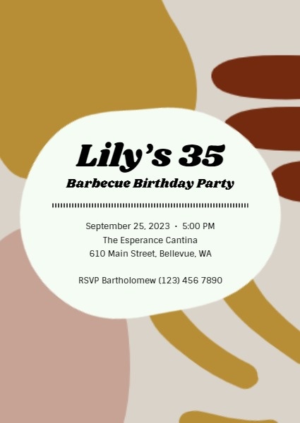 Online 35th Birthday Party Invitation Template | Fotor Design Maker