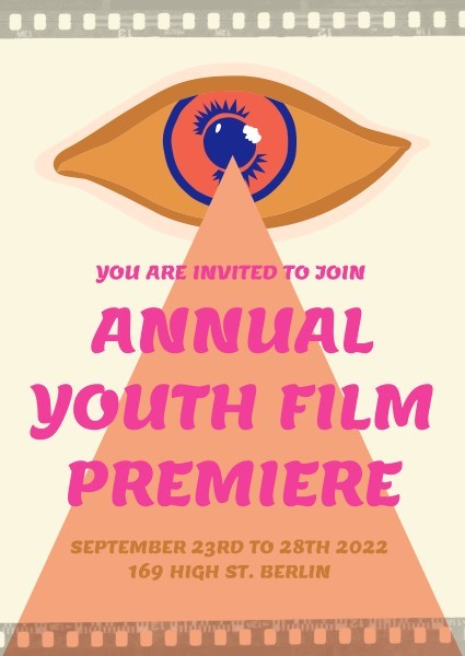 Free Online Movie Invitation Design Templates & Design Layouts – Fotor ...