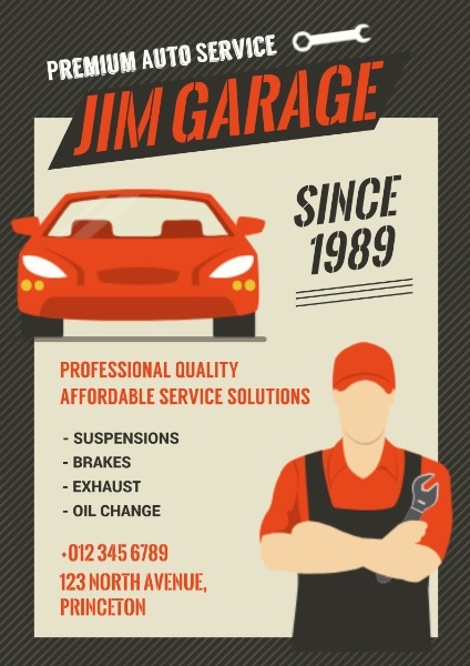 Online Car Garage Poster Template Fotor Design Maker