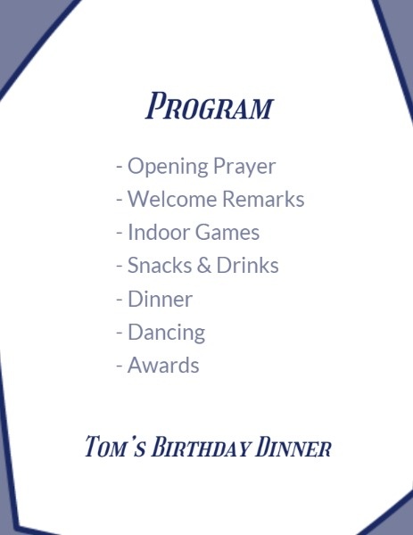 Birthday Program Template Find download free graphic resources for