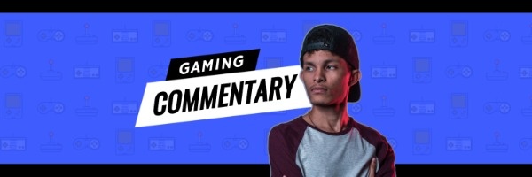 Game Commentary Twitter Header Design Twitter Banner Online Fotor