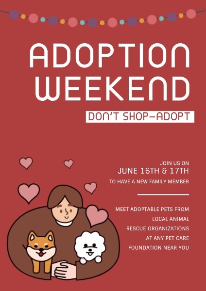 Pet Adoption Flyer Template Free from pub-static.haozhaopian.net