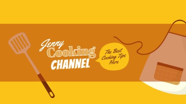 Online Cooking Youtube Channel Art Template Youtube Channel Art