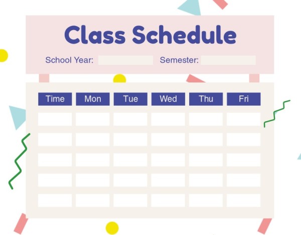 online class schedule creator