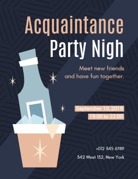 Online Acquaintance Party Night Program Template Fotor Design Maker