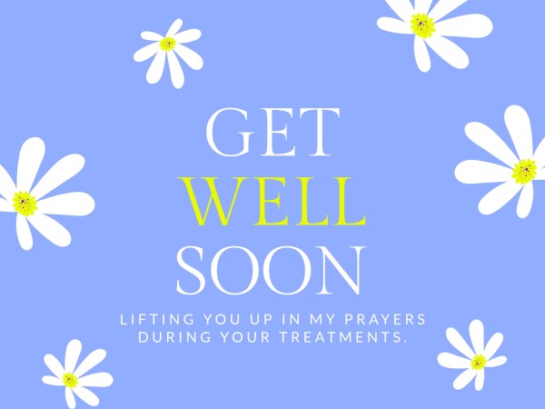 Online Blue Get Well Soon Card Template | Fotor Design Maker