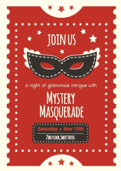 Online Invitation Letter For Masquerade Ball Invitation Template Fotor Design Maker