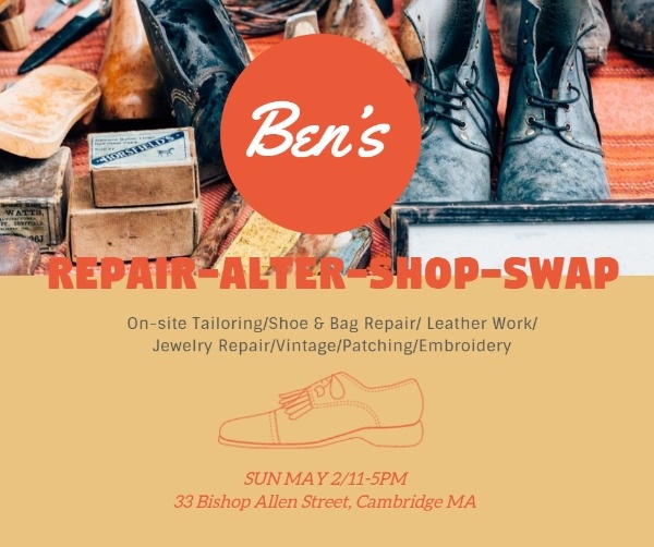 Orange Shoe Repair Store Facebook Post 