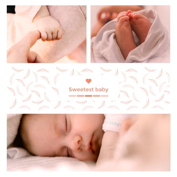 Online Pink Baby Collage Instagram Post Template Fotor Design Maker