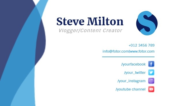 Online Created By The Fotor Team Business Card Template Fotor