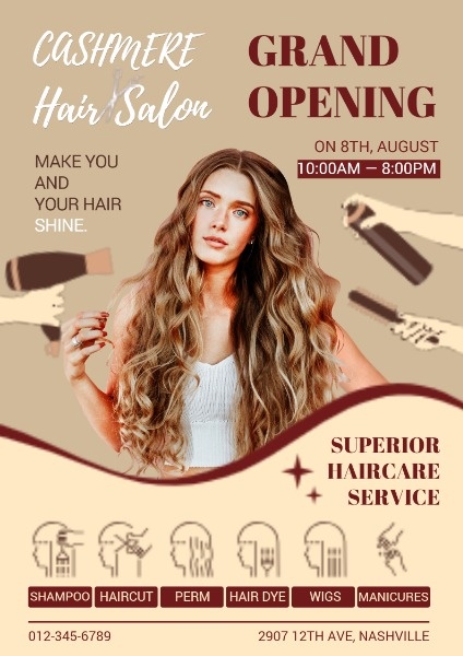 Online Hair Salon Special Offer Poster Template Fotor Design Maker