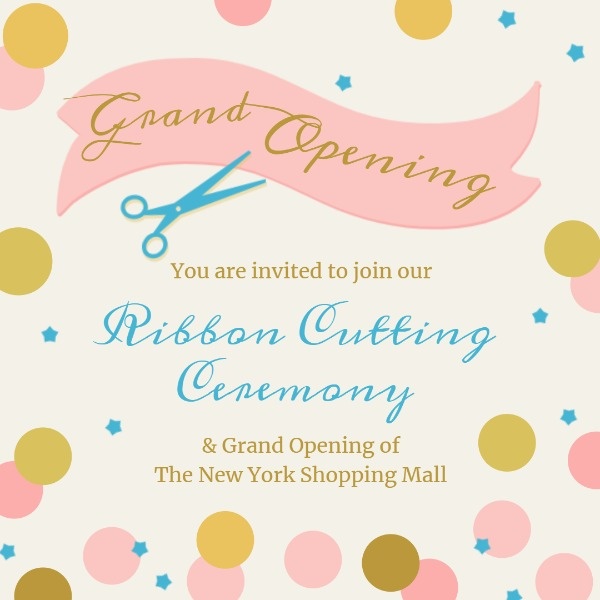 Ribbon Cutting Invitations Greenvelope Com