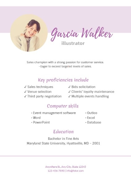 Illustrator Purple Art Resume Resume Builder Design Outstanding Personalized Resumes For Free 3539