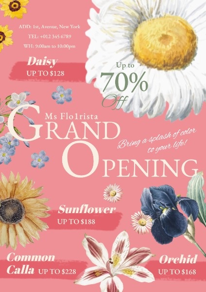 Online Flower Shop Sale Of Vintage Design Poster Template Fotor Design Maker