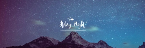 Online Starry Night Twitter Cover Template Fotor Design Maker