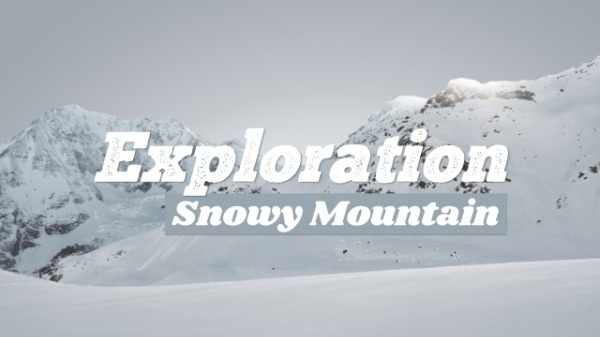 Online Snowy Mountain Youtube Channel Art Template | Fotor Design Maker