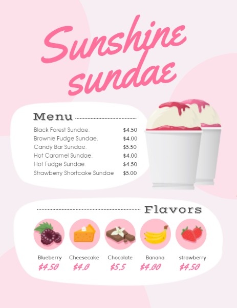 cuppa sunshine menu