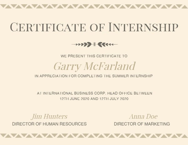 Internship Certificate Template Word Free from pub-static.haozhaopian.net