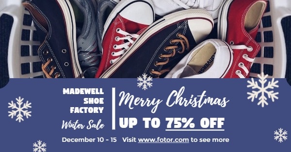Christmas Shoe Store Sales Facebook Ad 