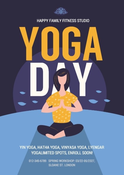 Yoga Poster Design  Online Yoga Classes