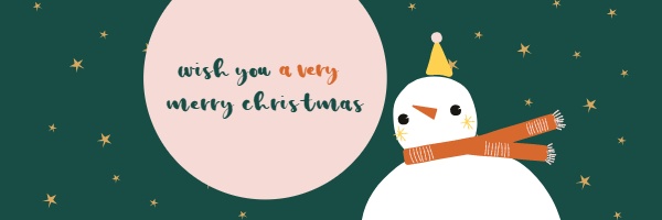 Snowman Christmas Email Header Maker Design Personalized Email Banner For Free Fotor